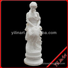 White Marble Sitting Beautiful Girl Statue For Sale YL-R533